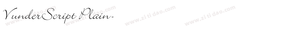 VunderScript Plain字体转换